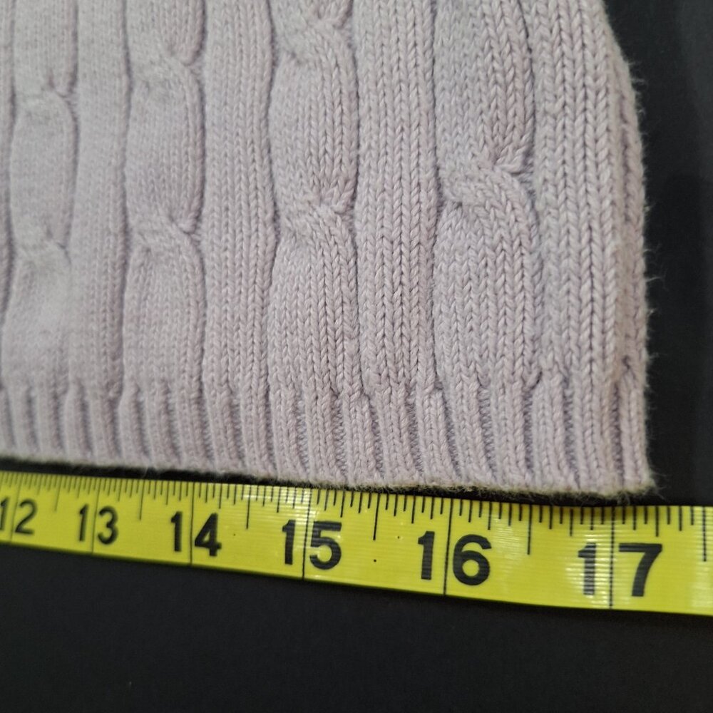 St. John’s Bay Classic Cable Knit Sweater Women’s Medium Lavender Light Purple - Picture 13 of 15
